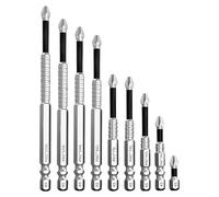 DUINIU Cabezales De Taladro De Impacto Antideslizantes De 9 Piezas, Herramientas De Perforación Superduras Magnéticas Altas, Juegos De Destornilladores De Precisión, Herramientas De Accionamiento.