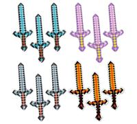 DUINIU Espadas Transparentes Inflables De 12 Piezas, Juguetes Inflables De Simulación, Cuchillos Piratas Inflables, Accesorios para Actuaciones Escénicas, Accesorios para Fiestas Temáticas Piratas.