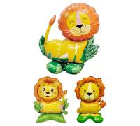 DUINIU Globos De León De Pie De 3 Piezas, Accesorios De Vestir para Fiestas Temáticas De Animales, Accesorios Fotográficos para Niños, Decoración De Eventos De Cumpleaños.