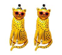 DUINIU Globos De Leopardo De 2 Piezas, Globos Creativos De, Globos De Papel De Aluminio De Animales, Accesorios Divertidos para Fotos De Cumpleaños, Lindas Decoraciones para Fiestas De Cumpleaños.