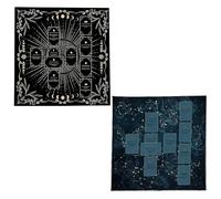DUINIU Manteles De Tarot De 2 Piezas, Impresión A Doble Cara De Cruz Celta, Resistentes Al Desgaste, Lisos Y Sin Pelusas, Engrosados, Adecuados para Adivinación De Cartas Y Juegos De Mesa.