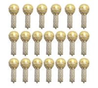 DUINIU Micrófonos Inflables De 20 Piezas, Juguetes Dorados Creativos, Accesorios De Actuación Interesantes, Globos De Papel De Aluminio, Decoración De Escenario para Fiestas De Cumpleaños.
