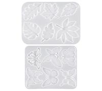 DUINIU Moldes Coles De Mariposa De 2 Hojas, Moldes De Resina Epoxi De Cristal De Bricolaje, Moldes De Silicona Modernos Y Fáciles De Quitar, Adecuados para Chocolate, Terrones De Azúcar, Arcilla.