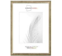 Duisburger-Rahmen24 DR24 Marco de fotos de 60 x 120 cm (hoja plateada), marco de madera de densidad media de 35 mm de ancho, incluye cristal sintético antirreflectante, pared trasera estable,