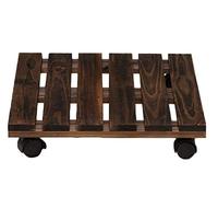 DUJAE Carrito for macetas con Ruedas, Carrito Cuadrado de Madera for macetas, Carrito Grande for macetas, Soporte for macetas de jardín con Ruedas, Carrito Resistente for macetas con Ruedas(40cm)