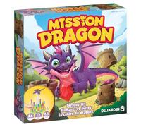 Dujardin - Mission Dragon | Juego de mesa Niño | Juego de acción, habilidad y construcción | Roba Los Rubíes Antes de despertar El Dragón Destructivo | Juego Familiar Divertido | 2 a 4 Jugadores | A