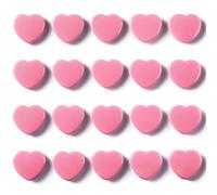 DUJEQM Imanes Nevera - 20 Piezas Imanes Potentes Corazón Rosa, Mini Imanes Pizarra Magnetica, Imane Pequeños Decorativos para Oficina, Escuela - Incluye Calendario Nevera Iman para Fotos o Notas