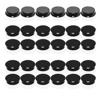 DUJEQM Imanes Nevera 30 Piezas - Imanes Potentes para Pizarra Magnética, Oficina y Hogar,Imanes Pequeños Redondos Iman Nevera Mini Iman de Colores Magnets para Calendario Foto Nevera Escuela (Negro)