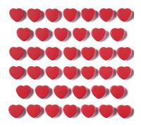DUJEQM Imanes Nevera Potentes - 40 Piezas Imanes Pizarra Magnetica, Mini Imanes Pequeños Corazón Rojo Decorativos para Oficina Escuela - Iman Nevera Magnets para Fotos Calendario y Pizarras Magnéticas