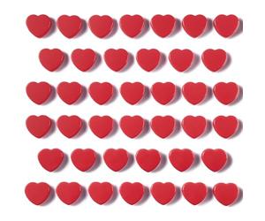 DUJEQM Imanes Nevera Potentes - 60 Piezas Imanes Pizarra Magnetica, Mini Imanes Pequeños Corazón Rojo Decorativos para Oficina Escuela - Iman Nevera Magnets para Fotos Calendario y Pizarras Magnéticas