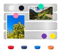 DUJEQM Pizarra Magnética Pared y Nevera - 4 Piezas Tablero Magnético Autoadhesivo con 10 Imanes de Colores, Pizarra para Imanes,Pizarra Pequeña Pizarras Memo Tablon de Anuncios para Oficina Aula Hogar