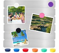 DUJEQM Pizarra Magnética Pared y Nevera - 6 Piezas Tablero Magnético Autoadhesivo con 10 Imanes de Colores, Pizarra para Imanes,Pizarra Pequeña Pizarras Memo Tablon de Anuncios para Oficina Aula Hogar