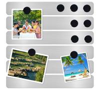 DUJEQM Pizarra Magnética Pared y Nevera - Tablero Magnético Autoadhesivo con 10 Negro Imanes, Pizarra para Imanes, pizarra pequeña, Pizarra Memo, Tablón de Anuncios para Hogar Oficina Aula (6 Piezas)