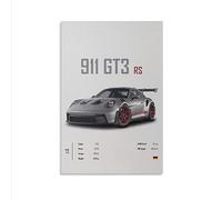 Dujoi Car Poster 911 GT3RS Posters Racing Car Wall Art Vintage Car Posters For Men Car Art Prints 911 Canvas Framed Unframe-style 12x18inch(30x45cm)