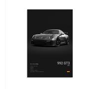 Dujoi Póster de coche 911 GT3RS, póster de coche de carreras, arte de pared vintage para hombres, impresiones artísticas de coche 911, lienzo enmarcado sin marco, estilo 40 x 60 cm