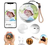 Dujuanus Memory Sphere Lamp - Lámpara de esfera de memoria - Esfera de memoria para vídeos y fotos en 3D, adorno de orbe de memoria con núcleo inmersivo (White)