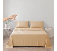 DUJUIKE Colcha impermeable, sábana impermeable, cubrecolchón, funda para sofá para perro, gato, niños (amarillo albaricoque, Super King 230 x 300 cm)
