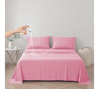 DUJUIKE Cubierta de Cama Impermeable 150, sábana Impermeable, Protector de colchón, Funda de sofá para Perro, Gato, niños, para Cama tamaño Queen (Rosa, Queen 200 * 230cm)