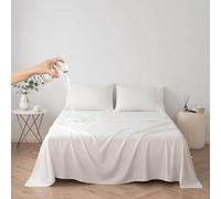 DUJUIKE Cubierta de Cama Impermeable 150, sábana Impermeable, Protector de colchón, Funda de sofá para Perro, Gato, niños, para Cama tamaño Queen (Queen 200 * 230cm, Blanco)