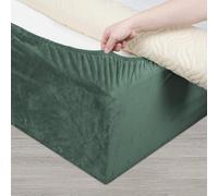 DUJUIKE Cubre Somier para Cama, Alternativa a la Falda de Cama Tradicional Totalmente elástica, Cubre Canapés para Somier, fácil de Instalar (Verde Ciprés, Cal King Bed Width:180-190cm)