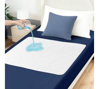 DUJUIKE Empapador de Cama Reutilizable 85x90 cm, Protector Impermeable Absorbente Anti-Fugas para Incontinencia de Adultos, Niños, Ancianos y Mascotas, Lavable y Transpirable - Pack 2 Blanco
