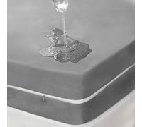 DUJUIKE Funda de colchón Impermeable, Protector de colchón con Cremallera, Impermeable, Suave, Resistente a chinches y ácaros del Polvo, hipoalergénico, Lavable a máquina (Gris, 135 x 190 x 30 cm)