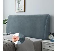 DUJUIKE Funda elástica para cabecero de Cama, Funda Protectora a Prueba de Polvo para cabecera de Cama, Tela Aterciopelada Suave y cómoda (Gris)