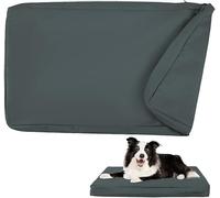 DUJUIKE - Funda Impermeable para Cama de Perro, Funda de Repuesto para Jaula, Funda de Repuesto para Almohadilla, Lavable, extraíble,con Cremallera,Protector de colchón(Gris Oscuro,XXL(137x92x10cm))
