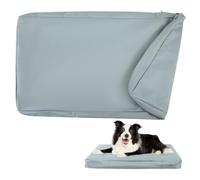 DUJUIKE - Funda Impermeable para Cama de Perro, Funda de Repuesto para Jaula, Funda de Repuesto para Almohadilla, Lavable, extraíble, con Cremallera, Protector de colchón (Gris,XL(122 x 92 x 10cm))