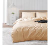 DUJUIKE Funda Nórdica Impermeable, Protector Nórdico, Impermeable, Anti-Incontinencia, Apto para Mascotas, Gatos y Perros, Niños, Ancianos, Doble Cremallera (Amarillo Albaricoque, 220 x 260 cm)