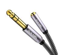 DuKabel Cable adaptador TRS de 3,5 mm de 1/8" a 6,35 mm de 1/4" TRS jack de 6,35 mm macho a 3,5 mm hembra de audio estéreo AUX adaptador para auriculares y altavoces - Top Series 5m