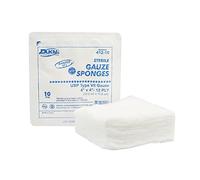 DUKAL 412 - 10 esponjas de gasa, tipo VII, estériles, 12 capas Premium en duro bandejas, 4 "x 4" (Pack de 1280)