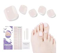 DUKASOU Tiras de gel semicurado para pies, 32 pegatinas para esmalte de pies, pegatinas de uñas de gel, de esmalte de uñas de larga duración para mujeres y niñas (Huerto de duraznos)