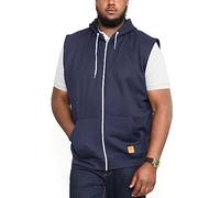 Duke D555 - Sudadera con capucha para hombre Blake Kingsize sin mangas con cremallera, azul marino, 6XL plus