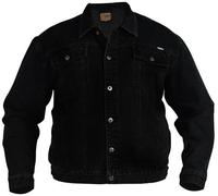 DUKE Estilo Del Oeste Camionero Chaqueta Denim en Negro Pecho Talla S A XL