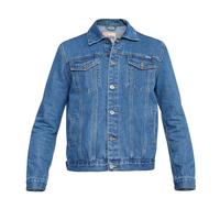 DUKE Estilo Del Oeste Camionero Vaqueros Chaqueta En Azul Desgastado Pecho Talla