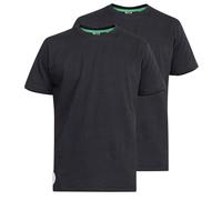 Duke Fenton Kingsize D555 - Camisetas de cuello redondo para hombre (paquete de 2), Negro, 7XL