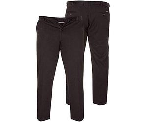 Duke London D555 Hombre Talla Grande Elástico Chinos Pantalones con Extenda Cintura - Negro, 60w/79l