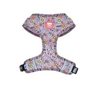 DUKIER - Arnés Ajustable en Cuello y Pecho para Perros, Chaleco Antitirones, Mascotas, de Seguridad, Neopreno, Flower Power, FloresTalla L