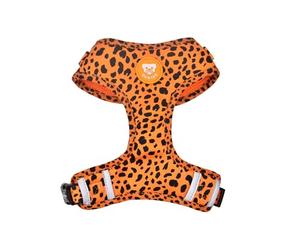 DUKIER - Arnés Ajustable en Cuello y Pecho para Perros, Chaleco Antitirones, Mascotas, de Seguridad, Neopreno, Cheetah Gold, Talla XS