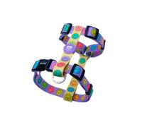 DUKIER - Arnés Clásico para Perro, Chaleco Antitirones, Ajustable y en Forma de H para Mascotas, Homologado, con Cierre de Seguridad de 4 Puntos, Diseño Smiley, Talla L