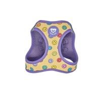 DUKIER - Arnés de Cuerpo para Perro, Chaleco Body Antirones, Ajustable y Resistente para Mascotas, de Malla Transpirable, Accesorio para Mascotas con Velcro y Doble Cierre, Diseño Smileys, Talla M