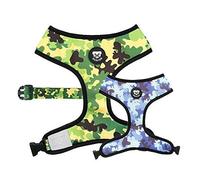 DUKIER - Arnés Reversible para Perro, Chaleco Antitirones, Transpirable y Reflectante para Mascotas, de Neopreno y Malla, Ajustable, Diseño de Camo, Talla L