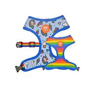 DUKIER - Arnés Reversible para Perro, Chaleco Antitirones, Transpirable y Reflectante para Mascotas, de Neopreno y Malla, Ajustable, Diseño de Unicorns, Talla XL