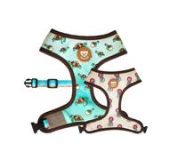 DUKIER - Arnés Reversible para Perro, Chaleco Antitirones, Transpirable y Reflectante para Mascotas, de Neopreno y Malla, Ajustable, Diseño de Turtle, Talla L