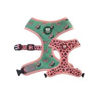 DUKIER - Arnés Reversible para Perro, Chaleco Antitirones, Transpirable y Reflectante para Mascotas, de Neopreno y Malla, Ajustable, Diseño de Leopard, Talla L