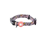 DUKIER - Collar para Gatos, Regulable y Ajustable, Accesorio Mascotas Resistente y con Cierre de Seguridad, Diseño Flower Power, Talla Única (17-29 cm)