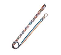 DUKIER - Correa para Perro, Largo y Resistente, con Mosquetón de Seguridad, de Neopreno, Diseño Hawaii, Talla S