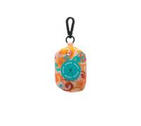 DUKIER - Dispensador de Bolsas para Excrementos Perro, Portabolsas de Tela, Accesorio Animales, con Mosquetón, Diseño Peace