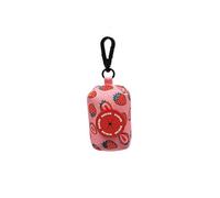 DUKIER - Dispensador de Bolsas para Excrementos Perro, Portabolsas de Tela, Accesorio Animales, con Mosquetón, Diseño Berry Love